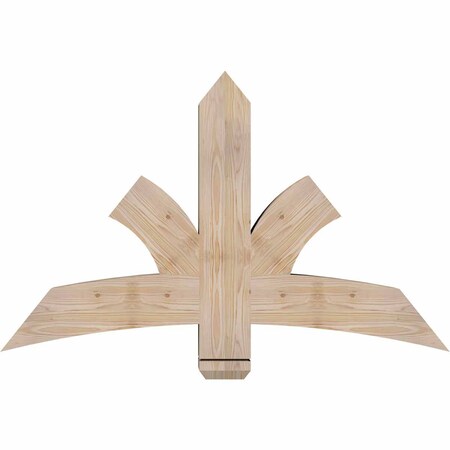 Ekena Millwork Davenport Smooth Timber Gable Bracket, Douglas Fir, 48"W x 30"H x 5 1/2"D x 5 1/2"F, 15/12 Pitch GBW048X30X0606DAV00SDF